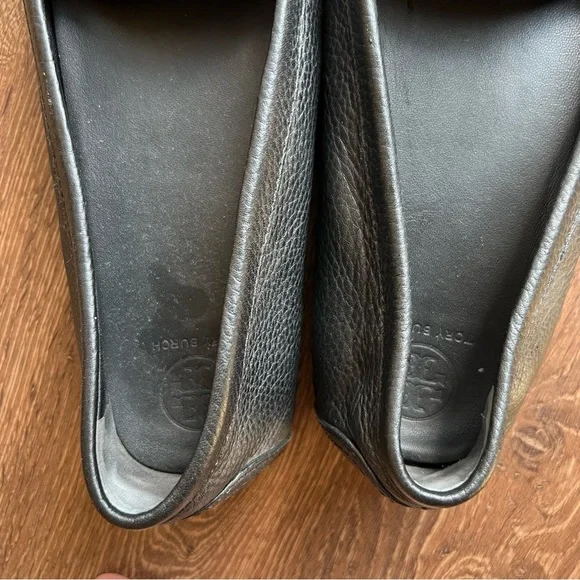 Tory Burch Black Lowell 2 Driver Tumbled Loafer Flats - Picture 8 of 13